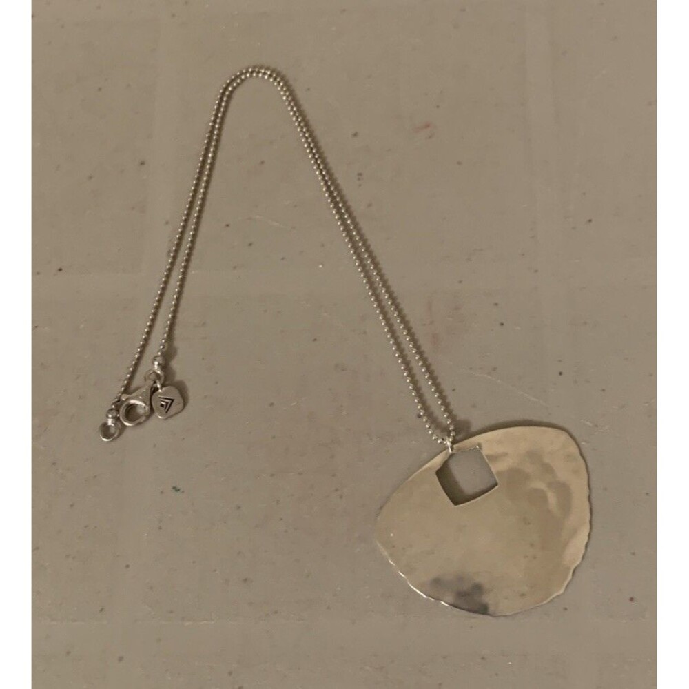 Silpada Sterling Silver Big Dreamer Hammered Modernist Boho Necklace 16” N2727